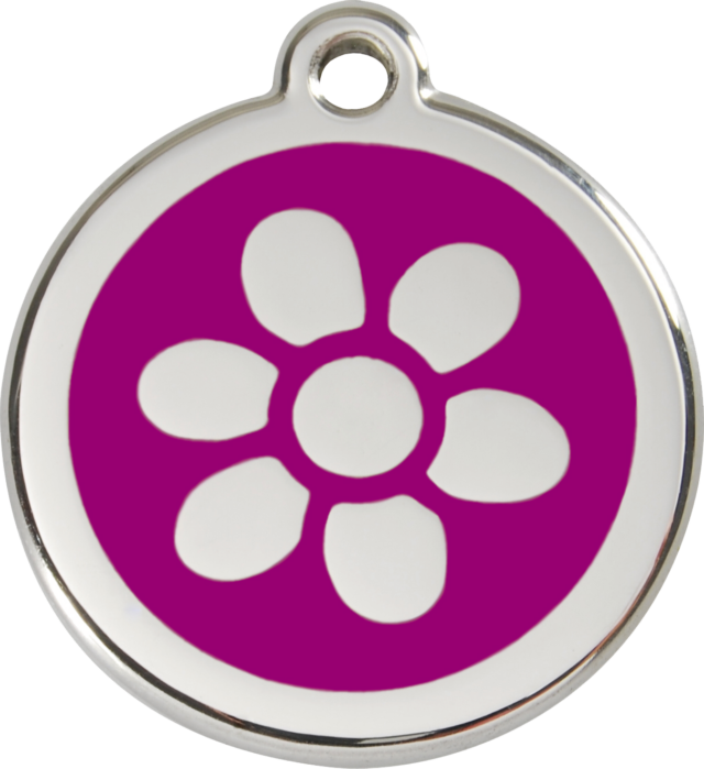 Médaille chien RED DINGO Fleur Violette