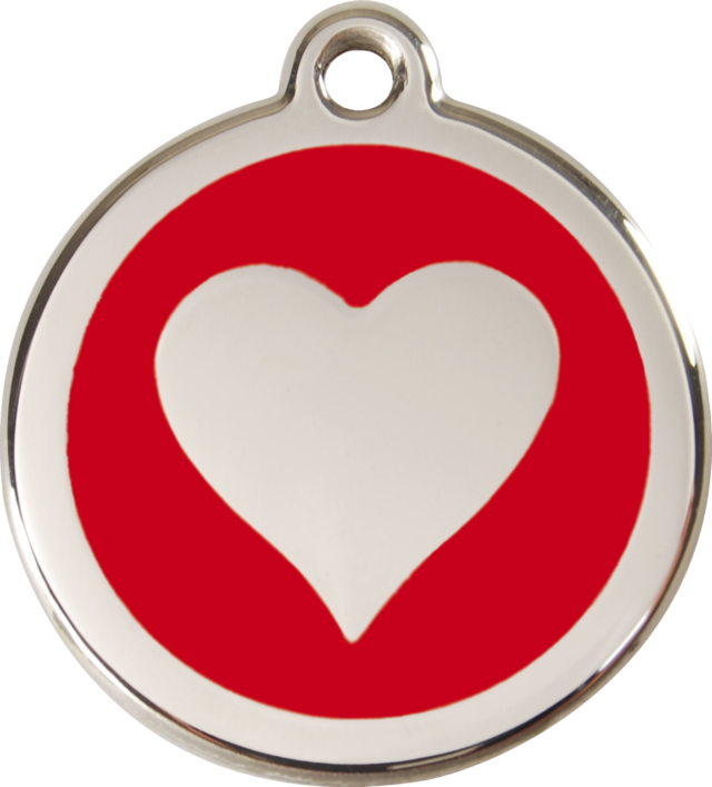 Médaille chien RED DINGO Cœur Rouge