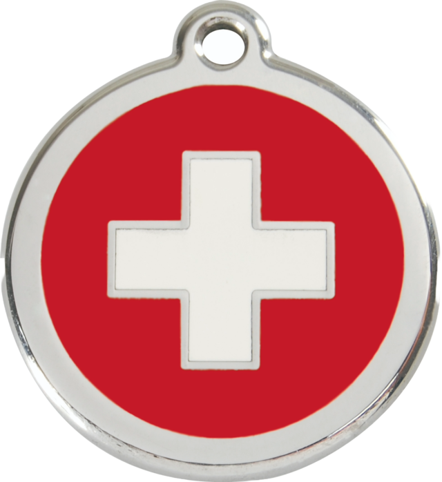 Médaille chien RED DINGO Rouge Swiss