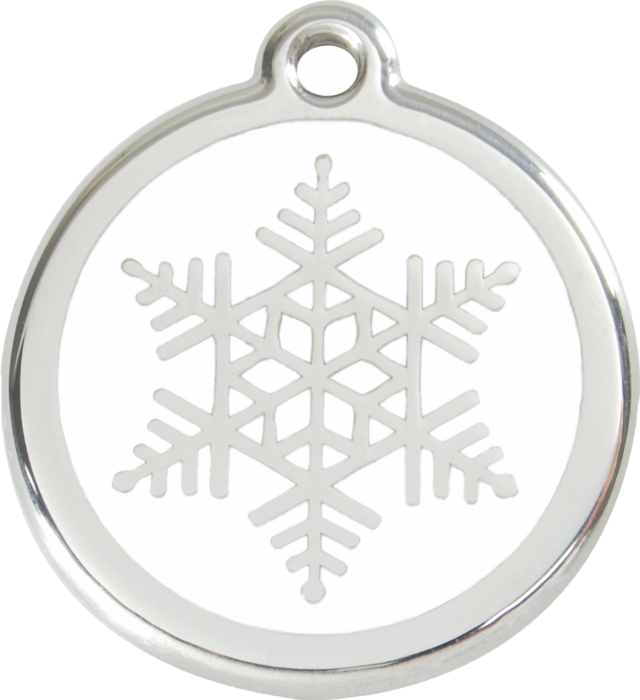 Médaille chien RED DINGO Flocon Blanc